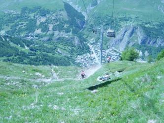 valloire vu du depart piste