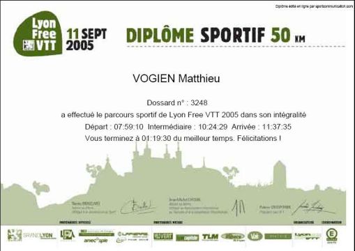 dilplome lyon free vtt